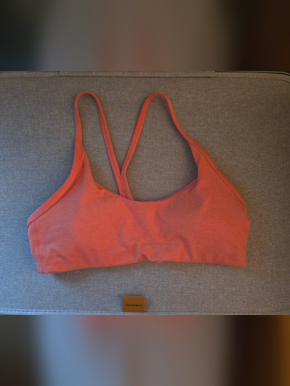 Fleo Coral-Red Lightweight Low-Impact Sports Bra